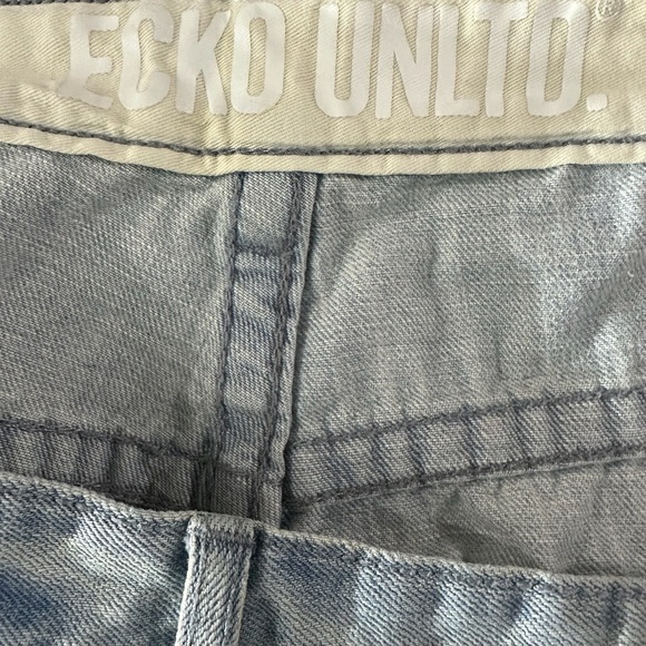 Ecko Unltd Unlimited Jean Shorts Size 42 100% Cotton Men’s - Picture 12 of 14